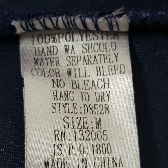 Entro Women's SZ M Velvet Crochet Lace Shift Mini Dress Sapphire Blue Sleeveless - Picture 9 of 10